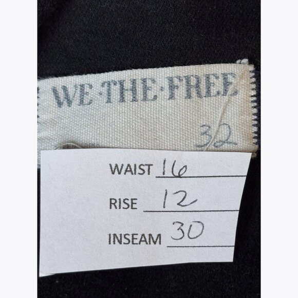 Free People Womens Venice Beach High Rise Flare Jeans Black Sz 32 Boho Festival - Picture 2 of 11